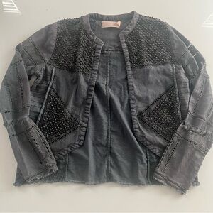 Vintage BDBA Studded embellished moto boho chic Jacket